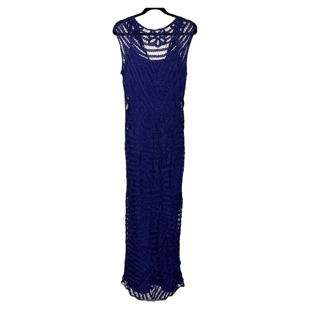 Lauren Ralph Lauren Blue Lace Maxi Dress – Size 12 – NWT